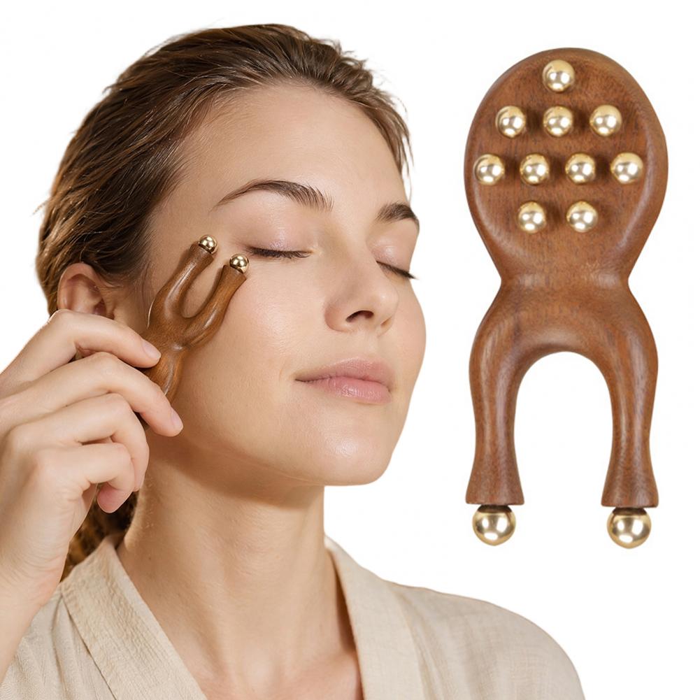 Face Massager - Rodillo de Masaje Facial de Sándalo