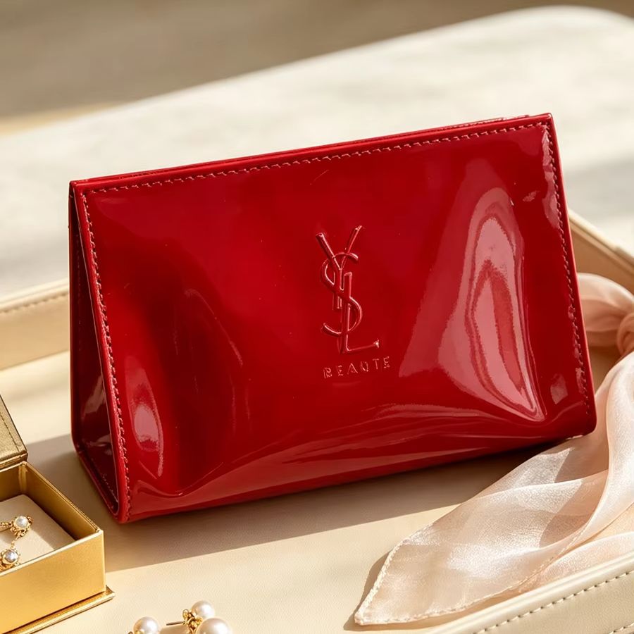 Ysl Beauty Makeup - Bolsa de Cosméticos YSL de Cuero