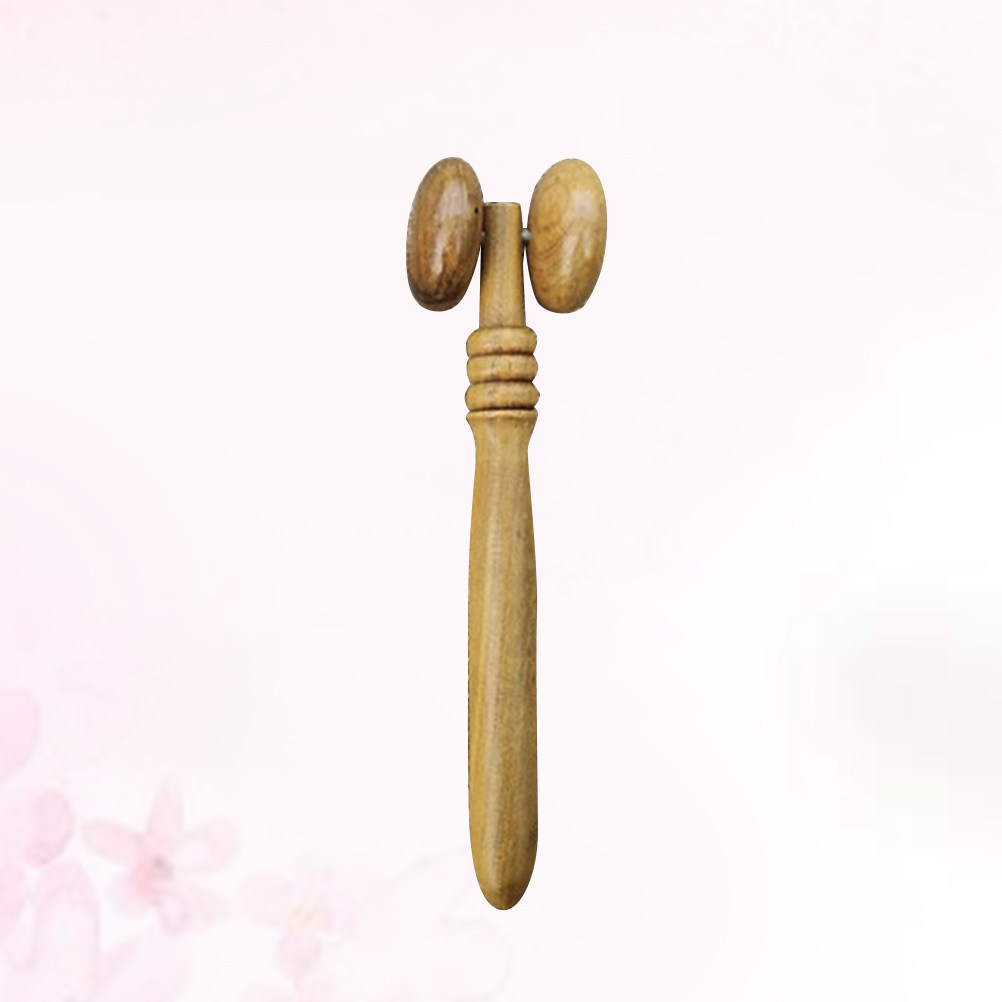 Face Massager - Rodillo facial de madera, masajeador con