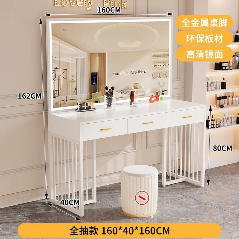 Beauty And Makeup Studio - Mesa de tocador moderna con lámpara