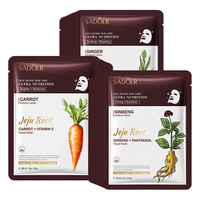 Sheet Face Mask Pack - 5 uds SADOER máscara Facial de