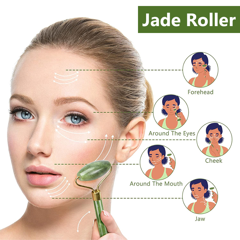 Rodillo de Jade Natural, masaj - Face Massager reseña y precio