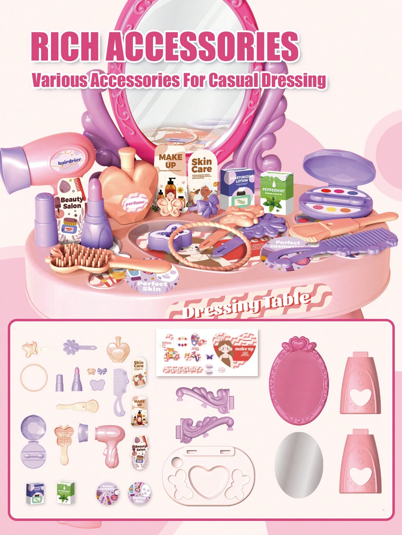 Juego de tocador de princesa p - Beauty Makeup Desk reseña y precio