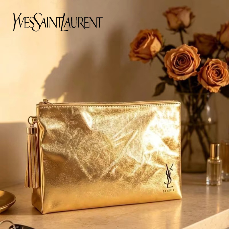 Bolsa de Cosméticos Dorada YSL - Ysl Beauty Makeup reseña y precio