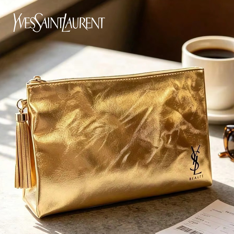 Bolsa de Cosméticos Dorada YSL - Ysl Beauty Makeup reseña y precio